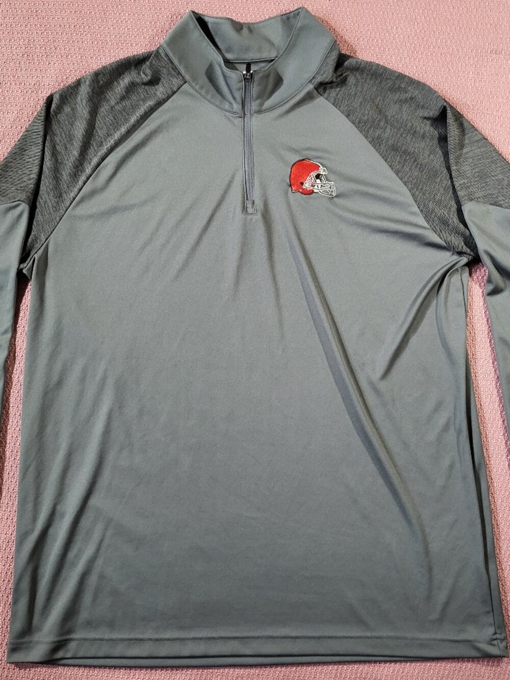NFL Gray Dri-Fit Quarter-Zip Cleveland Browns Pullover Sweatshirt XL
